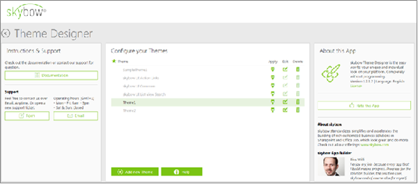 skybow Theme Designer（画面1）